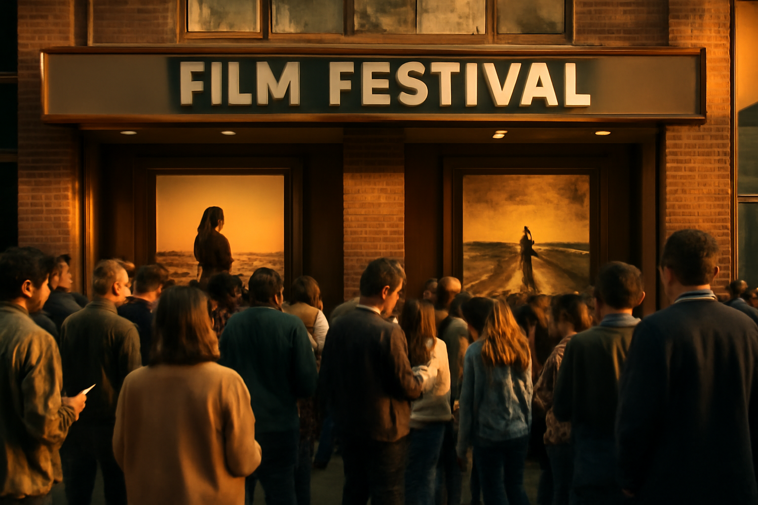 Suasana festival film dengan dua pilihan pemutaran film pendek dan panjang